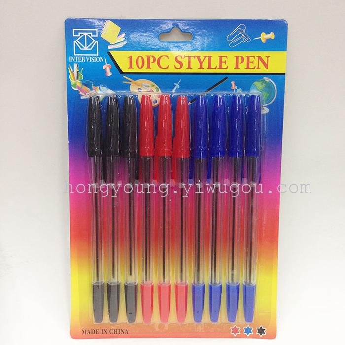 Color ball point pen 10 color 12 color 6 color simple ball point pen PVC Bag Set Color ball point pen 10 color 12 color 6 color simple ball point pen PVC Bag Set