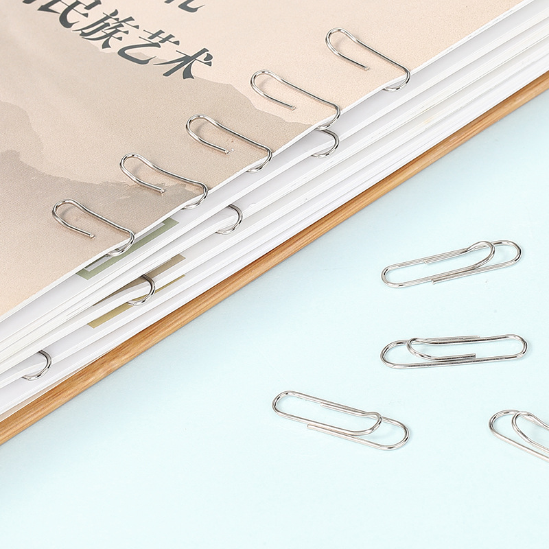 Qixin Office Supplies Nickel Plated Anti-Rust Clip Metal Paper Clip 100 Pieces/Box 29mm B3500