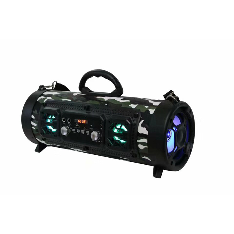 Outdoor Portable Portable Barrel Bluetooth Speaker 15W EXTRA BASS Wireless War Drum Square Dance E-Commerce Hot-Selling Product