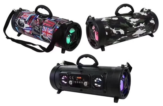 Outdoor Portable Portable Barrel Bluetooth Speaker 15W EXTRA BASS Wireless War Drum Square Dance E-Commerce Hot-Selling Product