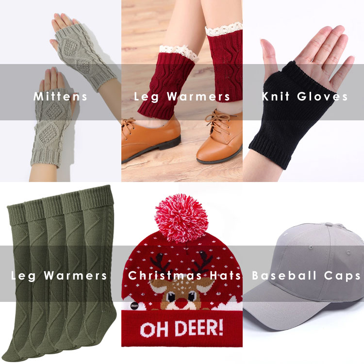 Knit Acrylic Gloves Rhombus Pattern Women Winter Mittens War