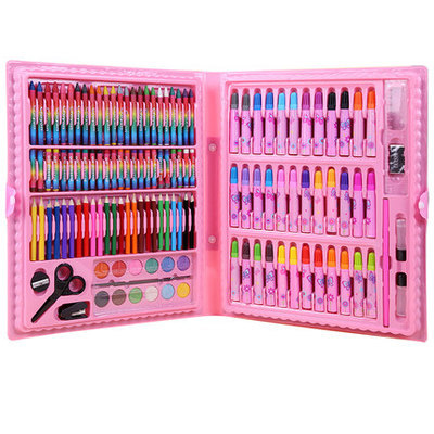 Children&#039;s 150 Brush Watercolor Pen Crayon Wax Stick Painting Tool Set Kindergarten School Supplies Drawing Set
