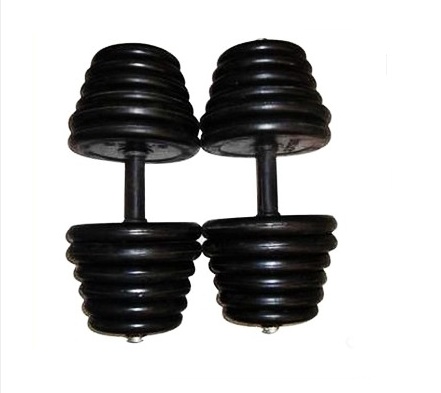 Factory direct real heavy rubberized dumbbells pair 40 kg dumbbell home gym equipment