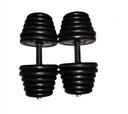 Factory direct real heavy rubberized dumbbells pair 40 kg dumbbell home gym equipment
