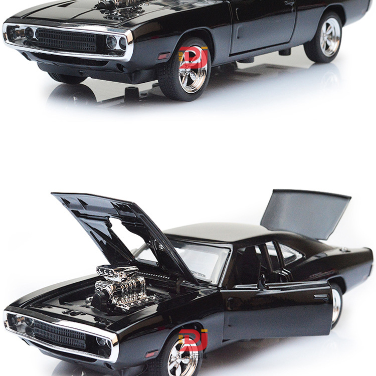 Bulk Wholesale 1:32 Dodge War Horse Simulation Alloy Car Model Sound and Light Warrior 4 Open Door Children's Toy Car