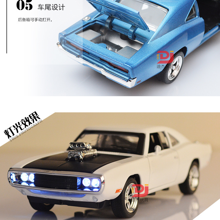 Bulk Wholesale 1:32 Dodge War Horse Simulation Alloy Car Model Sound and Light Warrior 4 Open Door Children's Toy Car