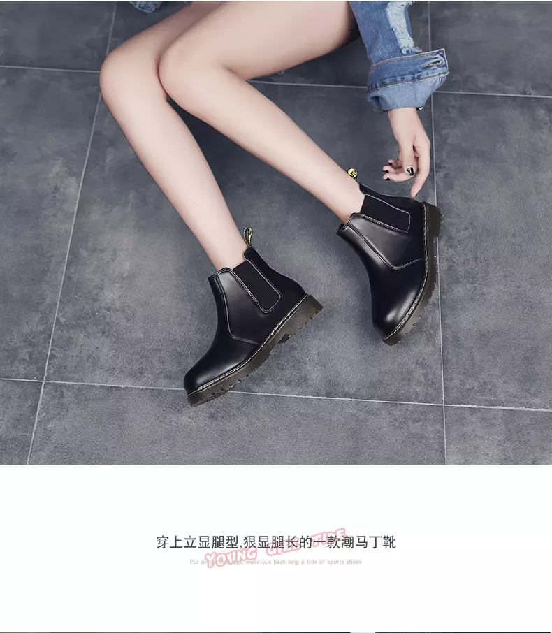 Autumn and winter Martin boots high help shoe boots woman worker outfit shoe big head shoe war Wolf
