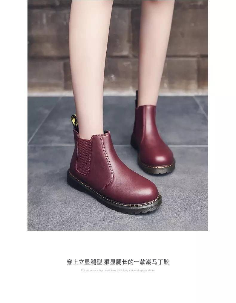 Autumn and winter Martin boots high help shoe boots woman worker outfit shoe big head shoe war Wolf
