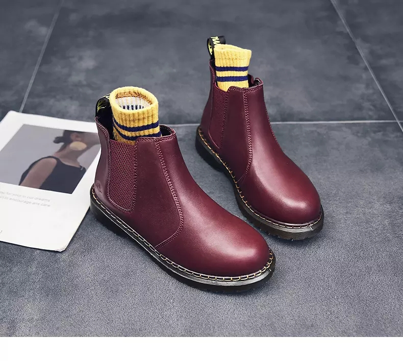 Autumn and winter Martin boots high help shoe boots woman worker outfit shoe big head shoe war Wolf