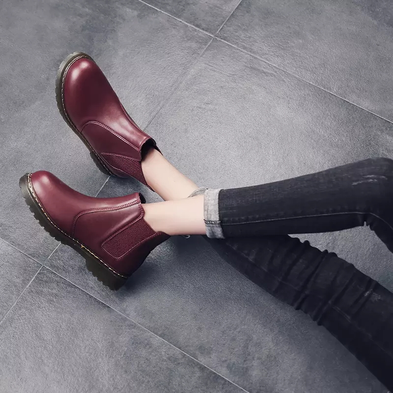Autumn and winter Martin boots high help shoe boots woman worker outfit shoe big head shoe war Wolf