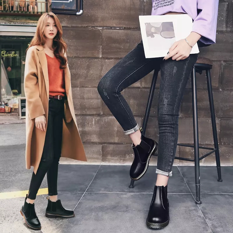 Autumn and winter Martin boots high help shoe boots woman worker outfit shoe big head shoe war Wolf