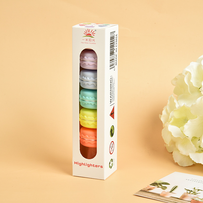[Macaron Series] 6-Color Set Mini Sweet Multi-Color Series Fluorescent Pen Fluorescent Pen Wholesale Customizable