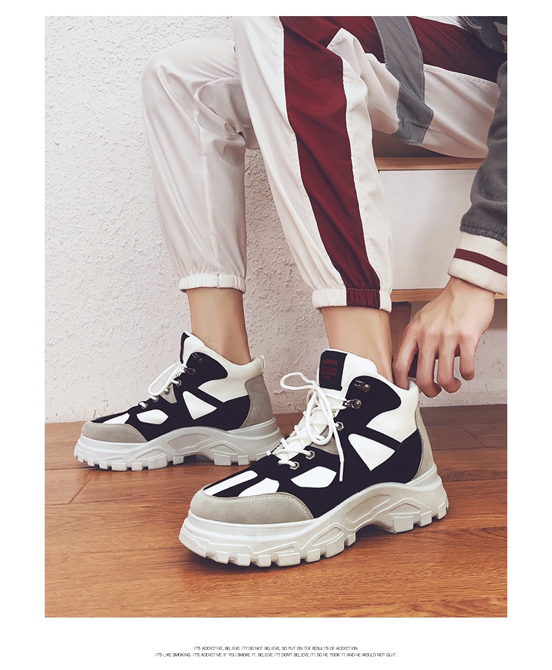Winter adds flannel high upper shoe Martin boots overalls boots man shoe tide shoe restore ancient ways war Wolf