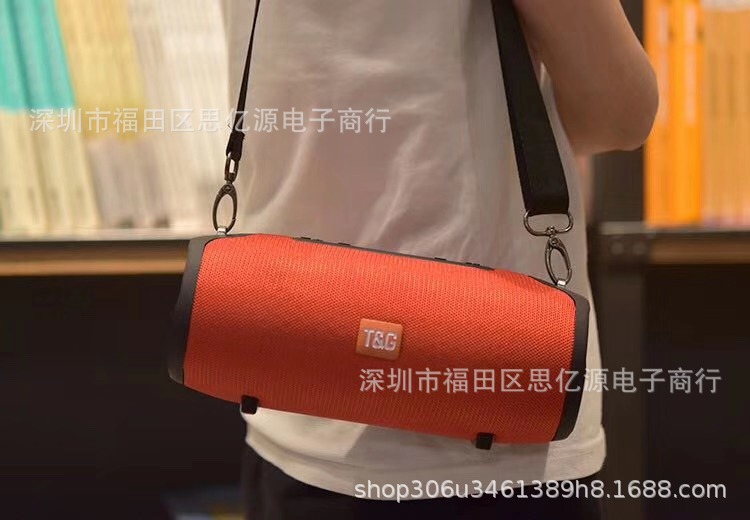 Bluetooth Speaker Tg118 War Drum Fabric Portable Subwoofer Creative Gift Audio Wireless Speaker