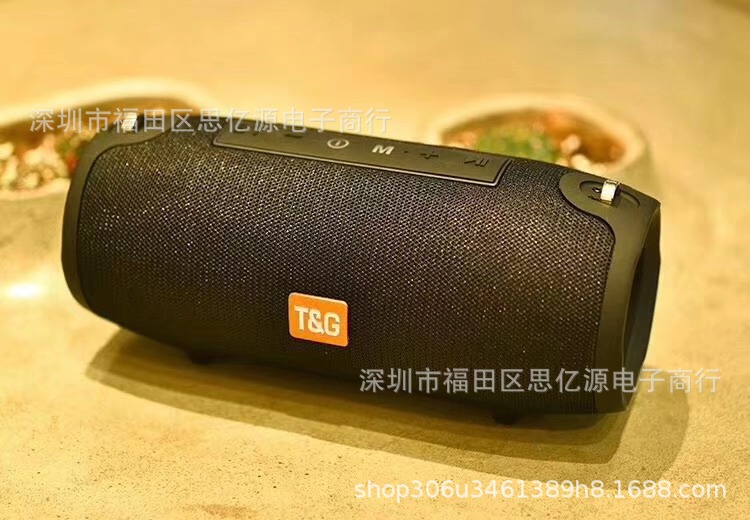 Bluetooth Speaker Tg118 War Drum Fabric Portable Subwoofer Creative Gift Audio Wireless Speaker