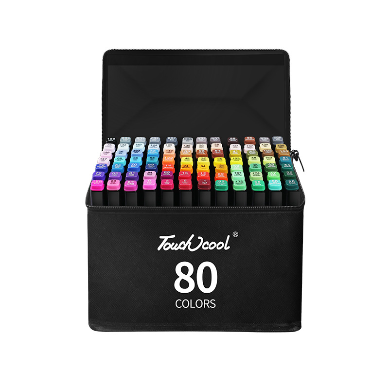 Painting Touch Marker Pen Genuine Double-Headed Alcohol Oily Marker Pen Set 40 Colors 60 Colors 80 Colors Marking Pen