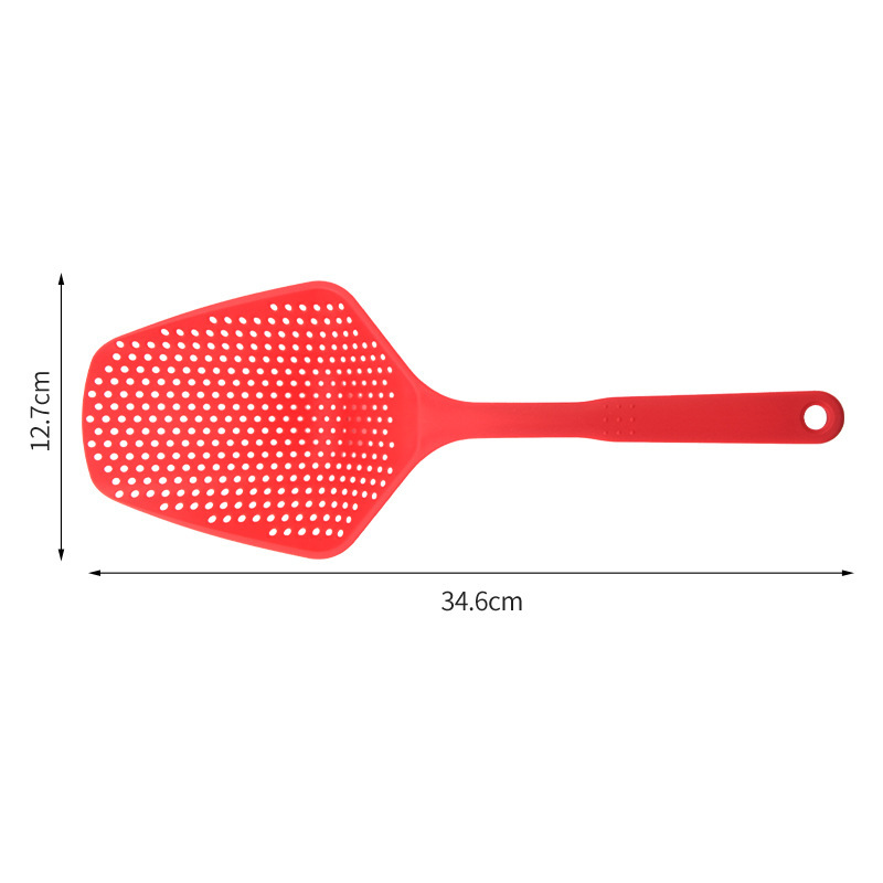 Plastic Waterproof Shovel Waterproof Slotted Turner Plastic Ice Shovel Kitchen Practical Non-Stick Kitchenware Plastic Fishing Fence Colander