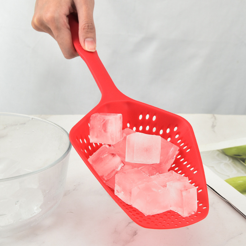 Plastic Waterproof Shovel Waterproof Slotted Turner Plastic Ice Shovel Kitchen Practical Non-Stick Kitchenware Plastic Fishing Fence Colander