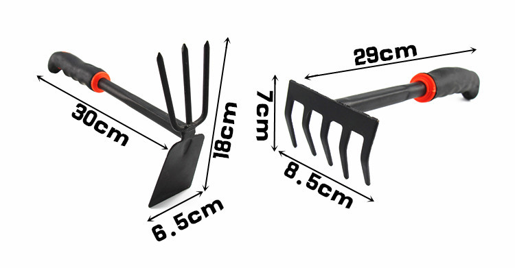 Black Plastic Handle Gardening Four-Piece Pot Spade Dual-Purpose Hoe Shovel Agricultural Shovel Gardening Tool Kit Black Plastic Handle Gardening Four-Piece Pot Spade Dual-Purpose Hoe Shovel Agricultural Shovel Gardening Tool Kit