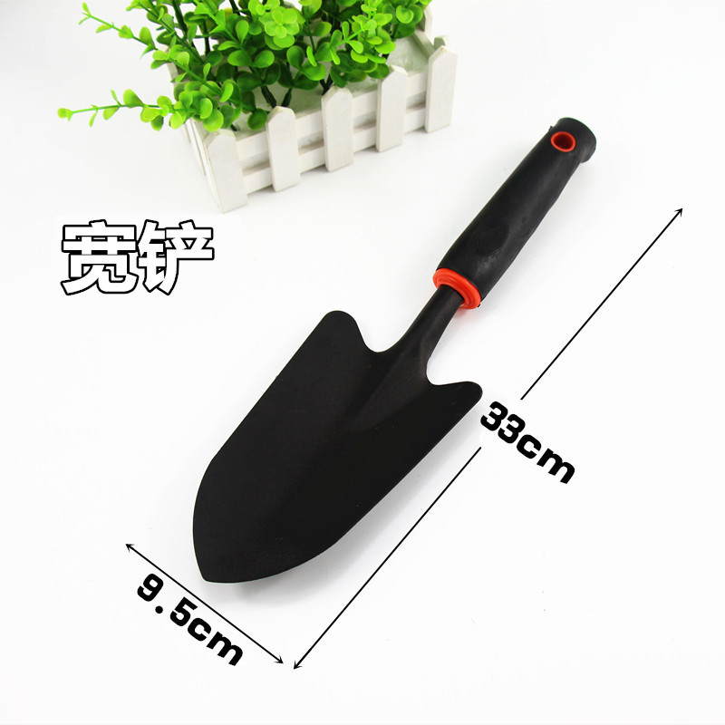 Black Plastic Handle Gardening Four-Piece Pot Spade Dual-Purpose Hoe Shovel Agricultural Shovel Gardening Tool Kit