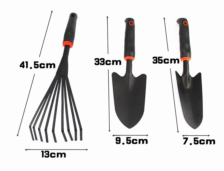 Black Plastic Handle Gardening Four-Piece Pot Spade Dual-Purpose Hoe Shovel Agricultural Shovel Gardening Tool Kit Black Plastic Handle Gardening Four-Piece Pot Spade Dual-Purpose Hoe Shovel Agricultural Shovel Gardening Tool Kit