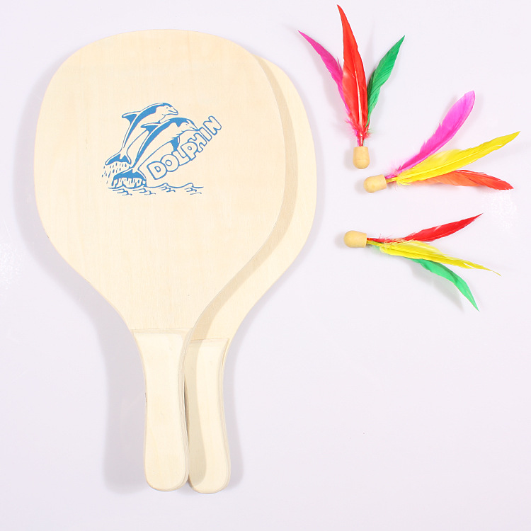 Regail Paddle Badminton Racket Wholesale Thick Limited Edition Wood Color Shuttlecock Order Paddle Badminton Racket Get Three Balls Free