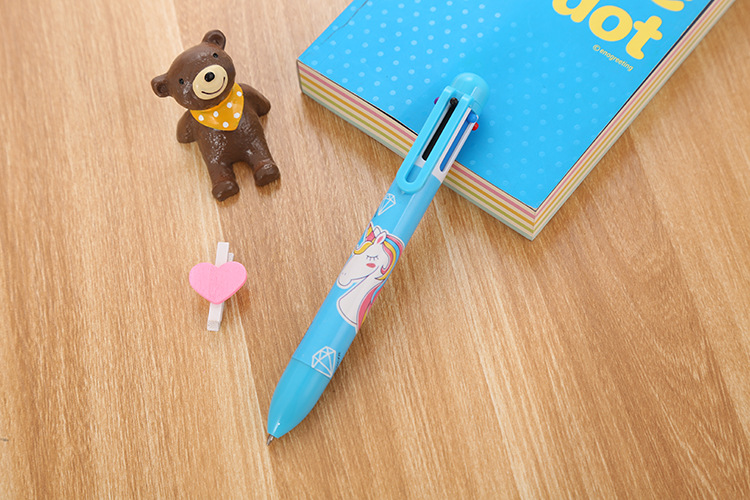 Creative stationery color ballpoint pen cute student 6 color flamingo oil pen cartoon unicorn ballpoint pen factory Creative stationery color ballpoint pen cute student 6 color flamingo oil pen cartoon unicorn ballpoint pen factory