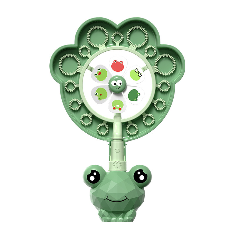 Free Shipping Children&#039;s Windmill Bubble Machine Animal Frog Dolphin Bubble Blowing Stick Gun Internet Celebrity Stall Outdoor Toys