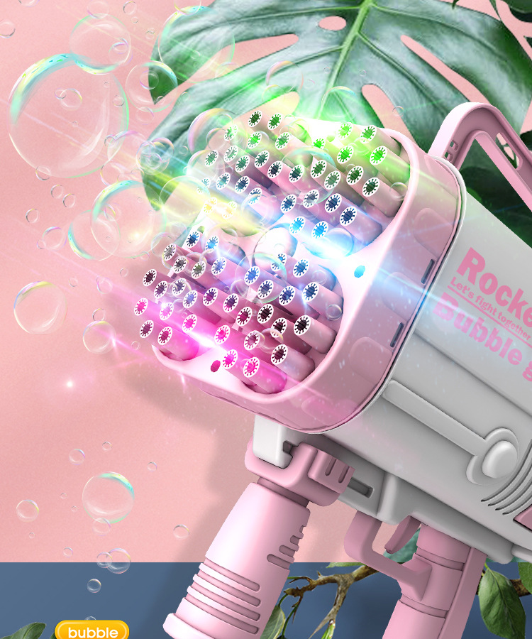 Tiktok Same Style 52-Hole Luminous Bazooka Bubble Machine 44-Hole 64-Hole Gatling Bubble Gun Children's Outdoor Toys Tiktok Same Style 52-Hole Luminous Bazooka Bubble Machine 44-Hole 64-Hole Gatling Bubble Gun Children's Outdoor Toys