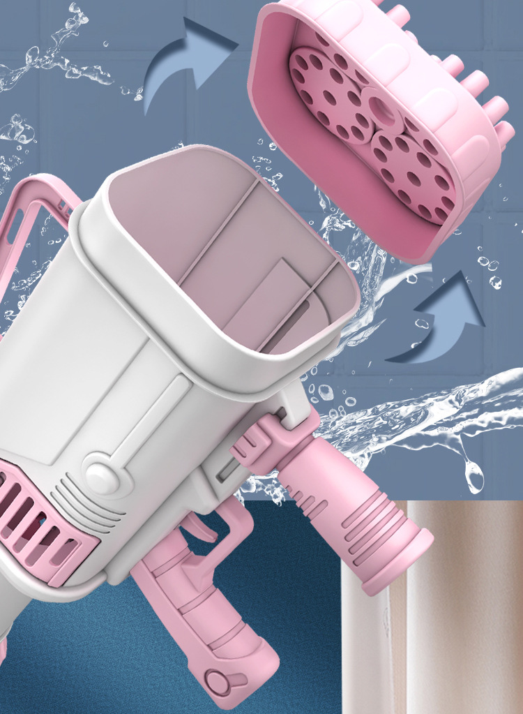 Tiktok Same Style 52-Hole Luminous Bazooka Bubble Machine 44-Hole 64-Hole Gatling Bubble Gun Children's Outdoor Toys Tiktok Same Style 52-Hole Luminous Bazooka Bubble Machine 44-Hole 64-Hole Gatling Bubble Gun Children's Outdoor Toys