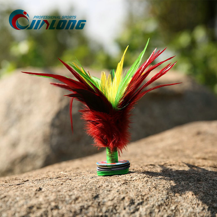 Handmade Big Shuttlecock Colorful Coq Feather Shuttlecock Big Flower Shuttlecock Kick-Resistant Beef Tendon Bottom Competition Shuttlecock Shuttlecock Wholesale