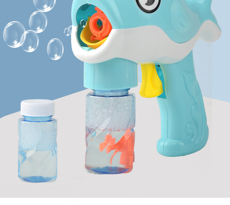 Tiktok Cartoon Dolphin Bubble Gun Children's Manual Pressing Inertia Bubble Machine Parent-Child Outdoor Stall Toy Tiktok Cartoon Dolphin Bubble Gun Children's Manual Pressing Inertia Bubble Machine Parent-Child Outdoor Stall Toy