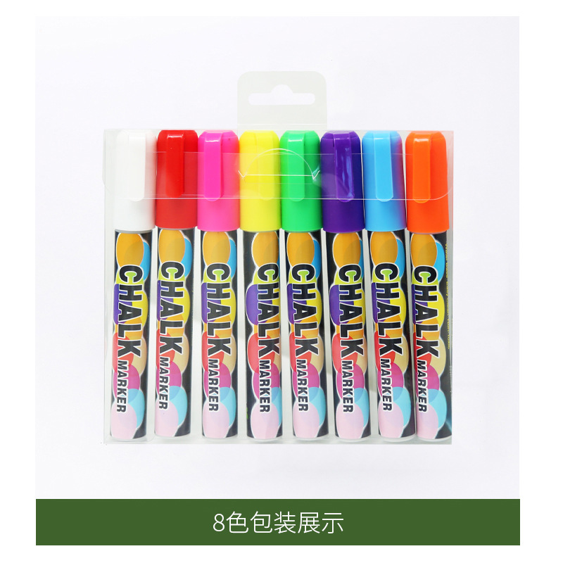 Factory Direct Sales Liquid Chalk Dust-Free Light Board Pen Fluorescent Screen Special Erasable Marker Blackboard Liquid Chalk