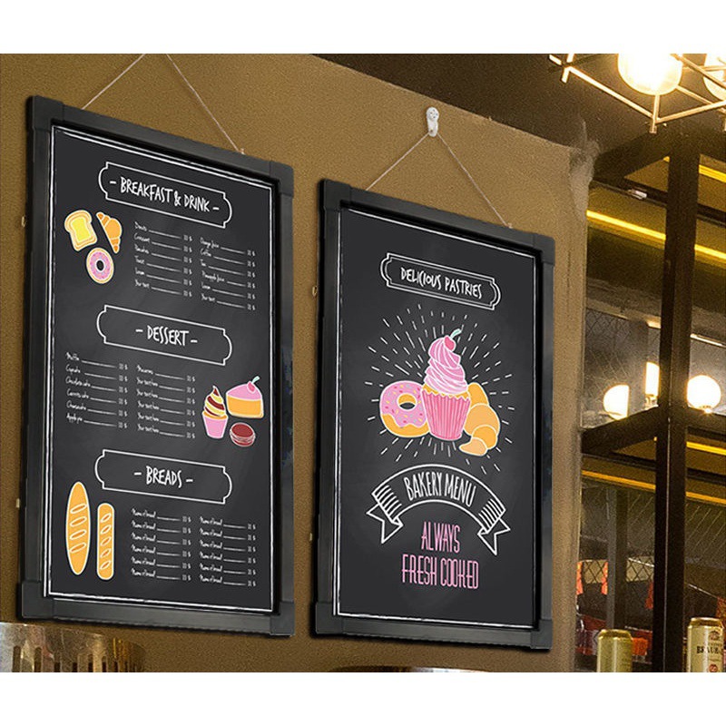 Blackboard Household Small Blackboard Shop Commercial Billboard Hanging Children Wall-Mounted Practice Chalk Word Small Blackboard Vertical