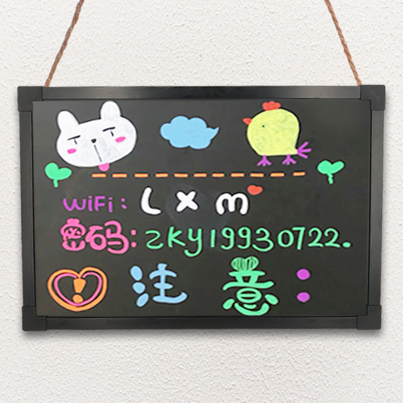 Blackboard Household Small Blackboard Shop Commercial Billboard Hanging Children Wall-Mounted Practice Chalk Word Small Blackboard Vertical