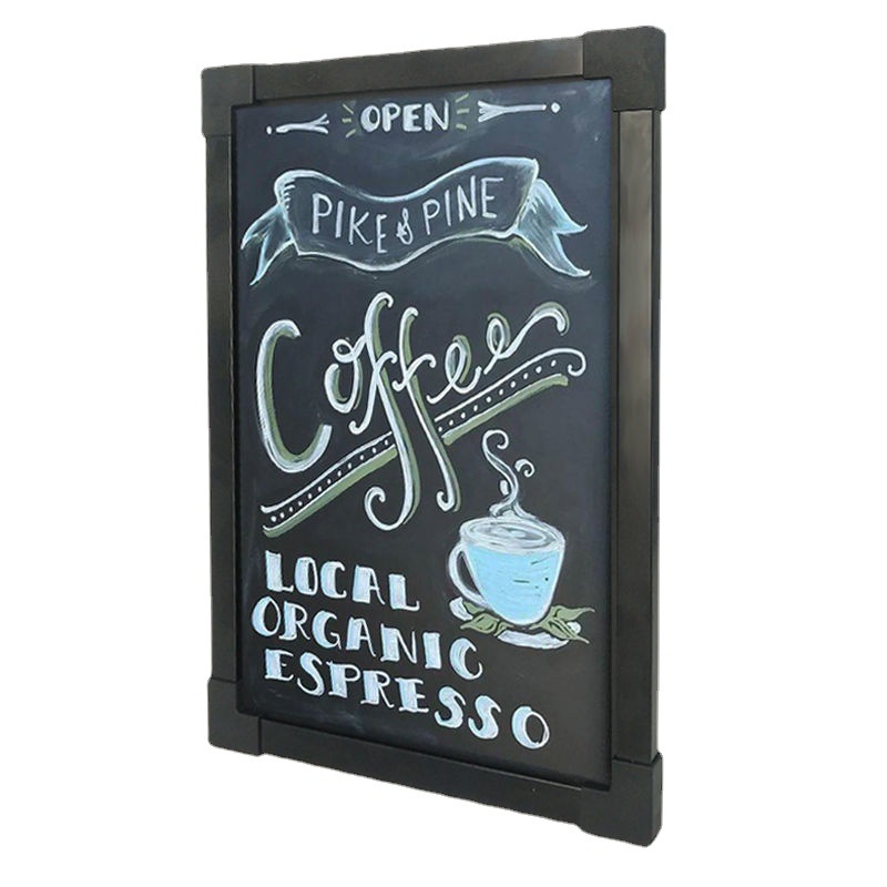 Blackboard Household Small Blackboard Shop Commercial Billboard Hanging Children Wall-Mounted Practice Chalk Word Small Blackboard Vertical