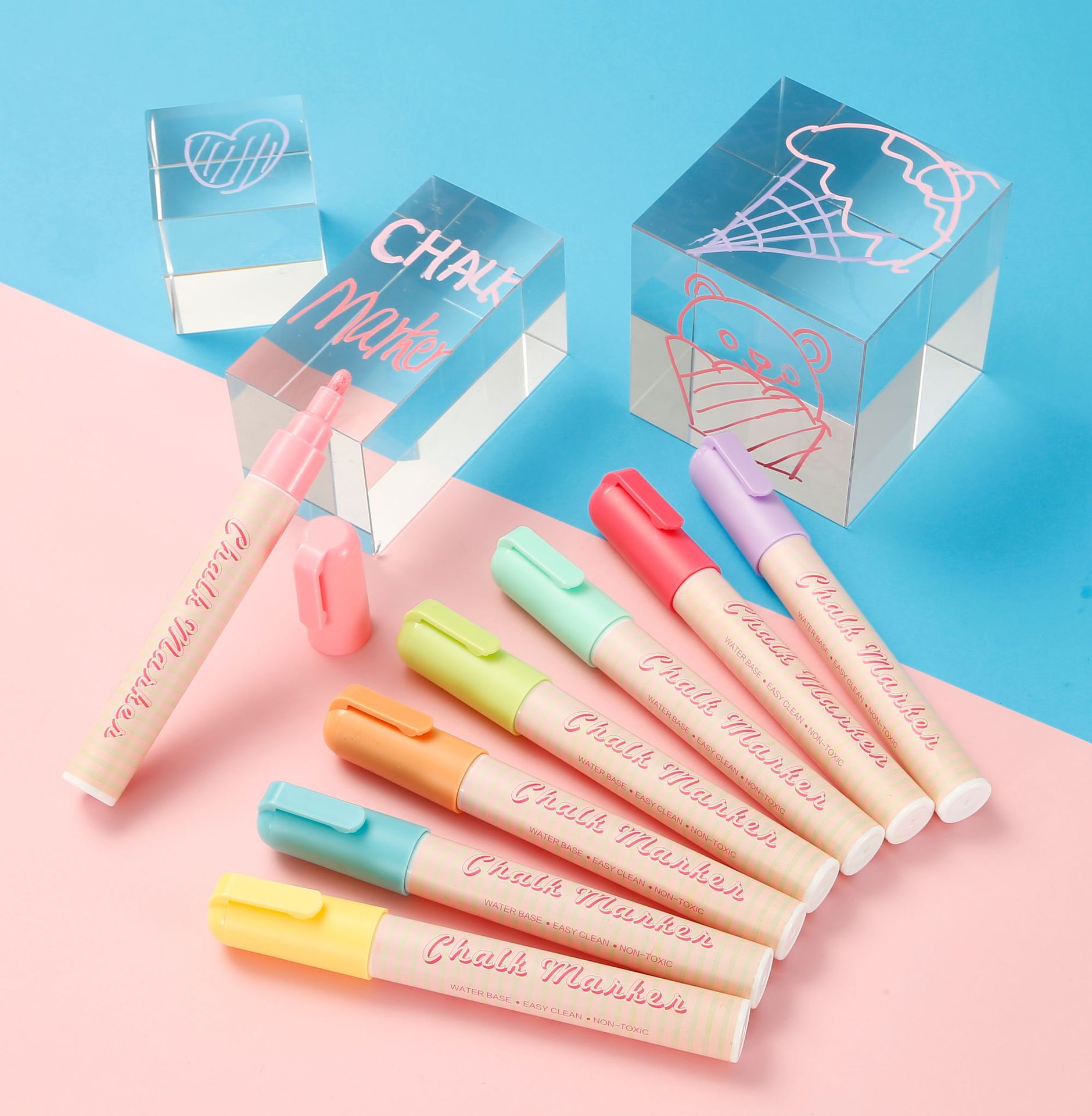 Factory Direct Sales Macaron Oil Pen Erasable Liquid Chalk Children Paintbrush Dust-Free Environmental Marker Pen 8 Colors Factory Direct Sales Macaron Oil Pen Erasable Liquid Chalk Children Paintbrush Dust-Free Environmental Marker Pen 8 Colors