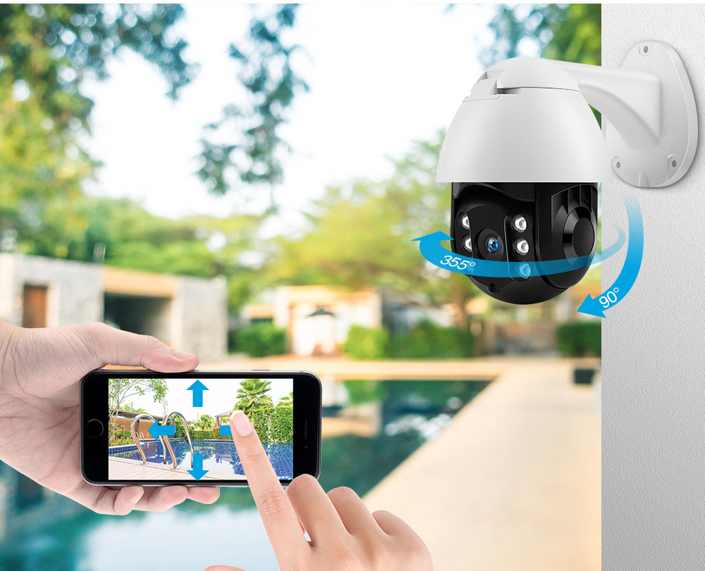 Wireless Automatic Tracking Tracking Ball Machine Camera Outdoor Waterproof Two-Way Intercom PTZ Control Day and Night Infrared Night Vision Wireless Automatic Tracking Tracking Ball Machine Camera Outdoor Waterproof Two-Way Intercom PTZ Control Day and Night Infrared Night Vision