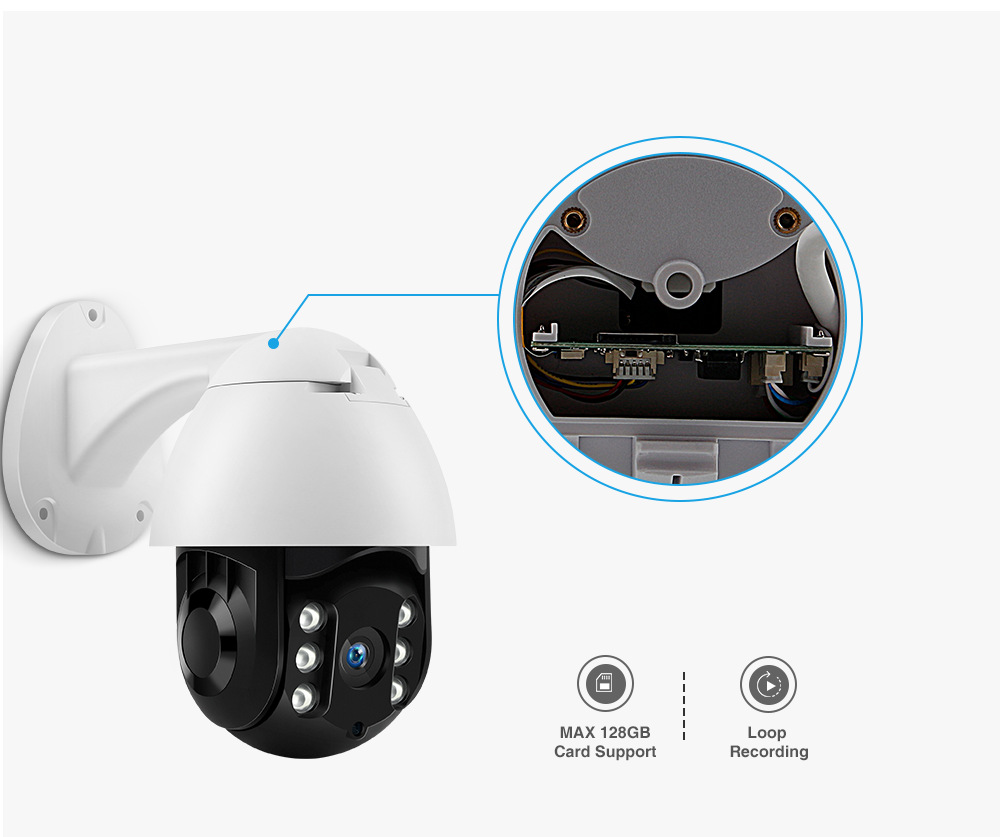Wireless Automatic Tracking Tracking Ball Machine Camera Outdoor Waterproof Two-Way Intercom PTZ Control Day and Night Infrared Night Vision Wireless Automatic Tracking Tracking Ball Machine Camera Outdoor Waterproof Two-Way Intercom PTZ Control Day and Night Infrared Night Vision