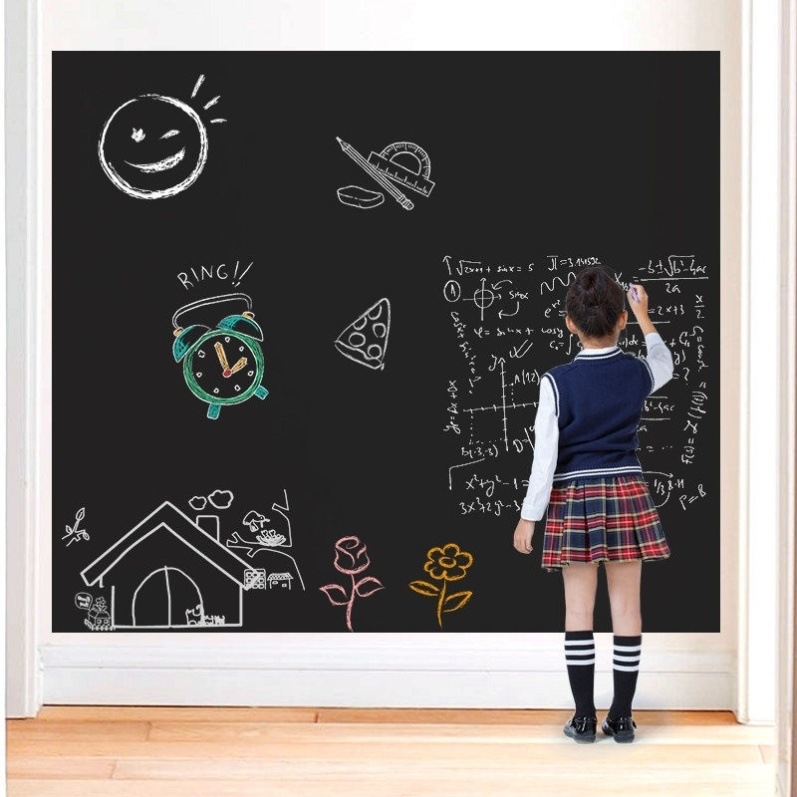 Family Blackboard Wall Primary School Students Self-Adhesive. Whiteboard Teacher Wall Sticker Chalk Children Training Home Teaching Writing Board