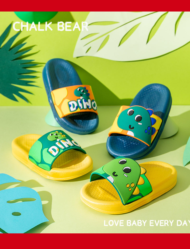Children's Slippers Summer 2021 Chalk Bear New Cute Cartoon Dinosaur Parent-Child Boys and Girls Children's Sandals Wholesale Children's Slippers Summer 2021 Chalk Bear New Cute Cartoon Dinosaur Parent-Child Boys and Girls Children's Sandals Wholesale