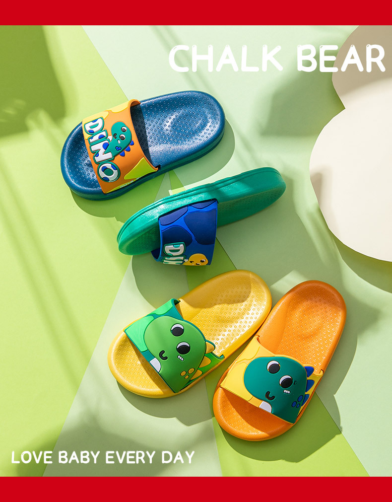 Children's Slippers Summer 2021 Chalk Bear New Cute Cartoon Dinosaur Parent-Child Boys and Girls Children's Sandals Wholesale Children's Slippers Summer 2021 Chalk Bear New Cute Cartoon Dinosaur Parent-Child Boys and Girls Children's Sandals Wholesale