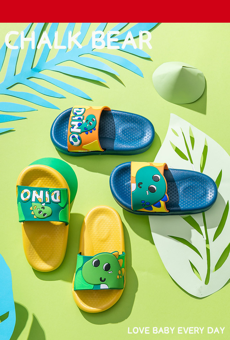 Children's Slippers Summer 2021 Chalk Bear New Cute Cartoon Dinosaur Parent-Child Boys and Girls Children's Sandals Wholesale Children's Slippers Summer 2021 Chalk Bear New Cute Cartoon Dinosaur Parent-Child Boys and Girls Children's Sandals Wholesale