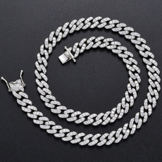European and American Style Necklace Hip Hop 3mm 5mm Zircon Tennis Chain Zircon Bracelet Necklace Tennis Chain European and American Style Necklace Hip Hop 3mm 5mm Zircon Tennis Chain Zircon Bracelet Necklace Tennis Chain