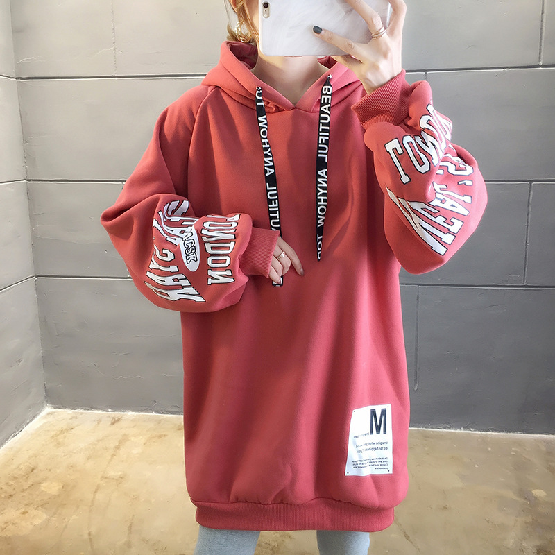 250g David style autumn/winter update hoodie with velvet cuff monogram print long sleeve sweater for women 250g David style autumn/winter update hoodie with velvet cuff monogram print long sleeve sweater for women