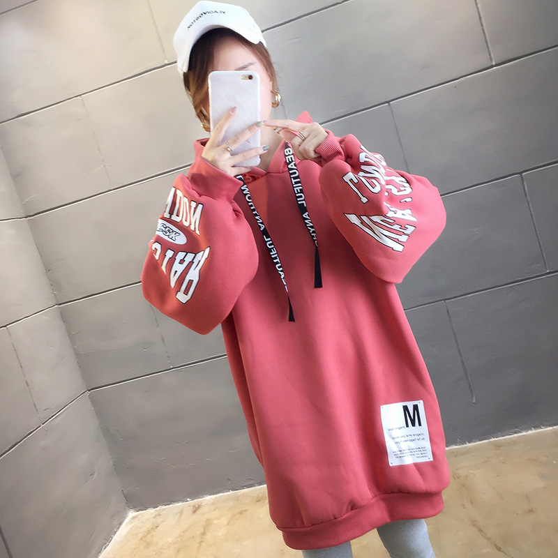 250g David style autumn/winter update hoodie with velvet cuff monogram print long sleeve sweater for women 250g David style autumn/winter update hoodie with velvet cuff monogram print long sleeve sweater for women