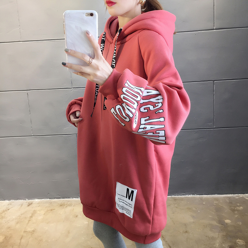250g David style autumn/winter update hoodie with velvet cuff monogram print long sleeve sweater for women 250g David style autumn/winter update hoodie with velvet cuff monogram print long sleeve sweater for women