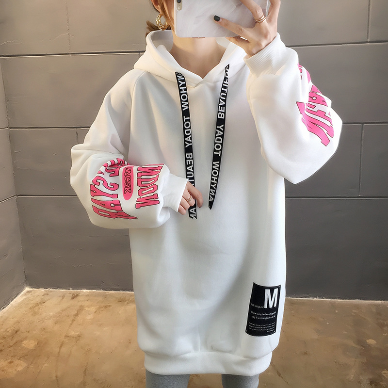 250g David style autumn/winter update hoodie with velvet cuff monogram print long sleeve sweater for women 250g David style autumn/winter update hoodie with velvet cuff monogram print long sleeve sweater for women