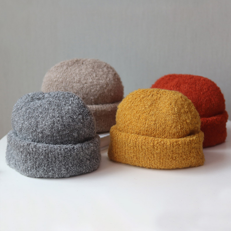 2022 New Fashion Acrylic Winter Hats Beanie Cuff Custom Knit