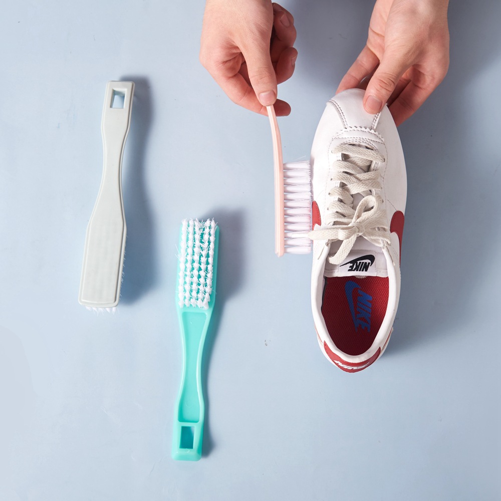 Household Soft Fur Laundry Brush Plastic Board Brush Shoe Brush Clothes Collar Cuff Cleaning Brush Small Long Handle Shoe Brush